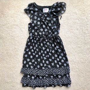 Size 12 Justice dress. B&W with sparkles